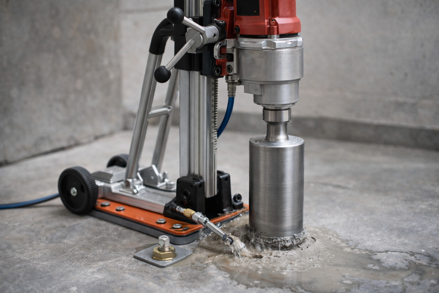 Алмазное бурение на станине: стабильная подача и крепление стойки к основанию